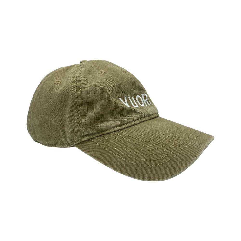 Vuori Mens Womens Olive Green Cotton Logo Dad Hat Baseball Cap One Size